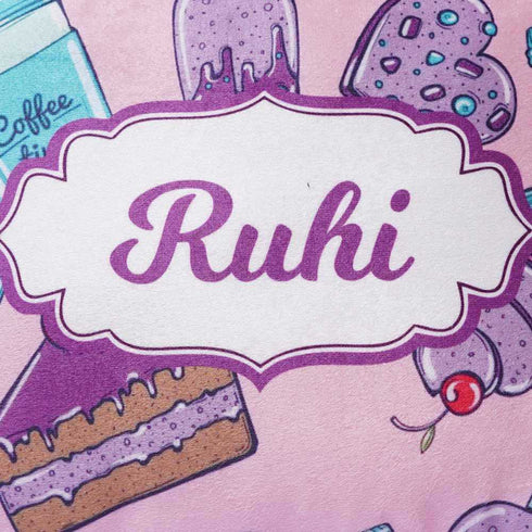 Personalized Cup Cake Printed Kids Pillow